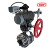 SDF Pneumatic Actuated Stainless Steel Ball Valve with Declutchable Manual Handwheel Override
