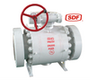 DN300 PN250 Trunnion Mounted Ball Valve, A105 Forged Steel, Gear Operated