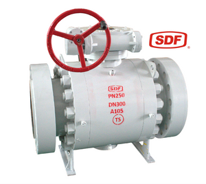 DN300 PN250 Trunnion Mounted Ball Valve, A105 Forged Steel, Gear Operated