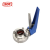 Food Grade Sanitary Butterfly Valve 1 Year Warranty