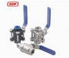 Durable Carbon Steel 3-Piece Manual Ball Valve for Industrial Use