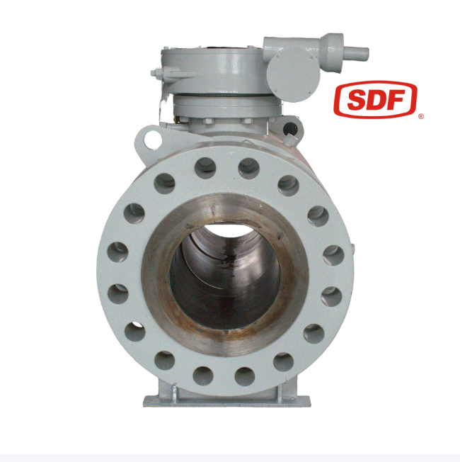 DN300 PN250 Trunnion Mounted Ball Valve, A105 Forged Steel, Gear Operated