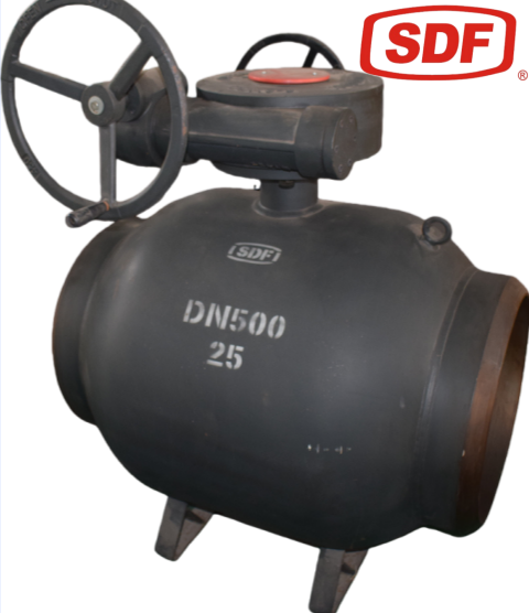 20 Inch DN500 PN25 Butt-Welded Body Ball Valve, Carbon Steel Fully Welded Ball Valve for District Heating and Gas Pipelines
