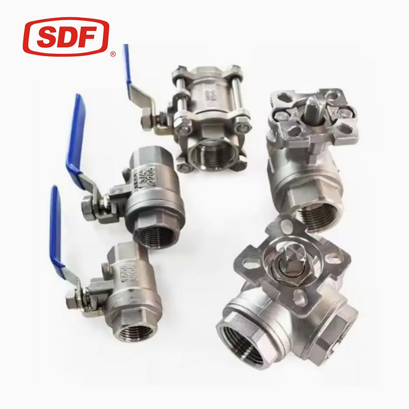 SDF Industrial Stainless Steel 2PC Ball Valve, 1/4" to 4" NPT BSP Threaded Floating Ball Valve for Water Control