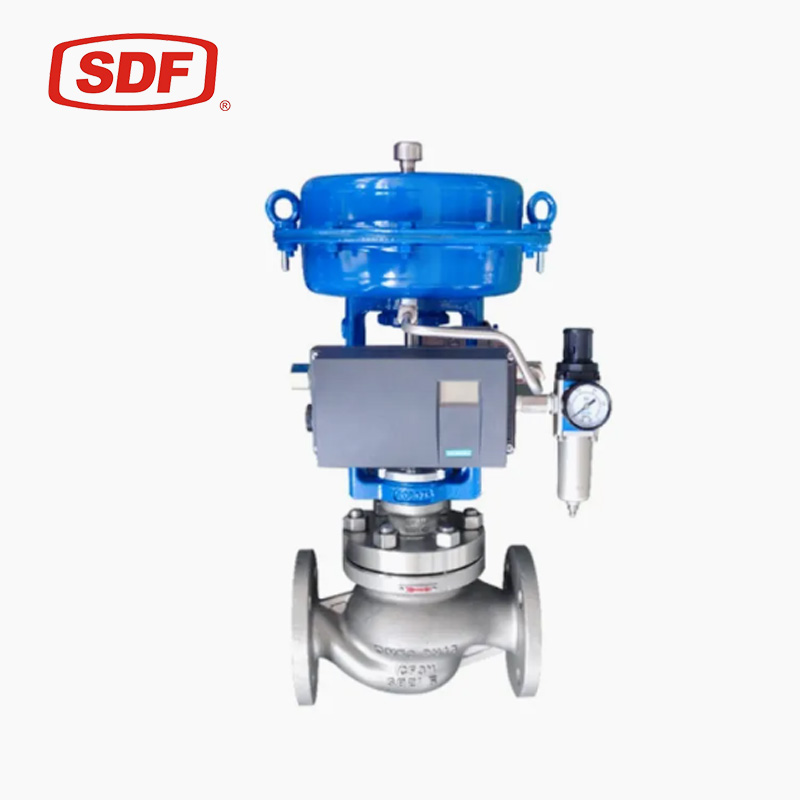 SDF Pneumatic Diaphragm Control Valve, High-Pressure Stainless Steel Single Seated Regulating Valve for Steam and Chemical Processing