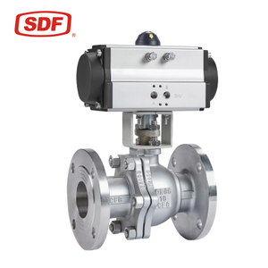 SDF 2-Piece Flanged Ball Valve with Pneumatic Actuator