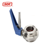 Food Grade Sanitary Butterfly Valve 1 Year Warranty