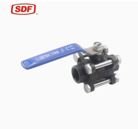 Durable Carbon Steel 3-Piece Manual Ball Valve for Industrial Use