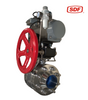 SDF Pneumatic Actuated Stainless Steel Ball Valve with Declutchable Manual Handwheel Override