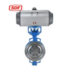 SDF Pneumatic Actuated Wafer Butterfly Valve, PTFE Lined Stainless Steel High-Performance Corrosion-Resistant Control Valve