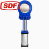 SDF Pneumatic Flanged Knife Gate Valve Ductile Iron Automated Slurry Valve for Wastewater and Industrial Applications