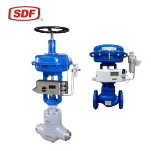 SDF DN40 Pneumatic Diaphragm Steam Control Valve, Flanged Stainless Steel Single Seated Regulating Valve for Oil and Chemical Industry