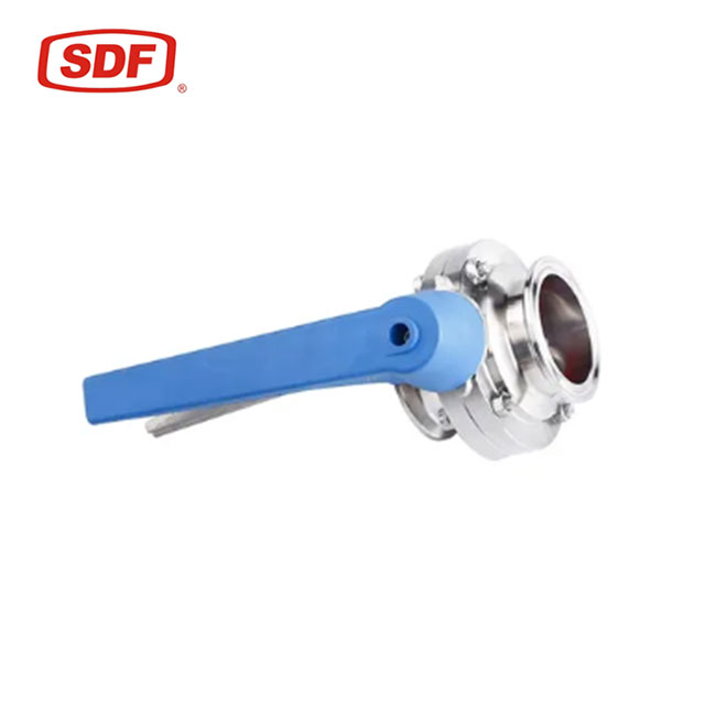 Food Grade Sanitary Butterfly Valve 1 Year Warranty