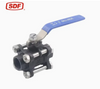 Durable Carbon Steel 3-Piece Manual Ball Valve for Industrial Use