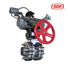 SDF Pneumatic Actuated Stainless Steel Ball Valve with Declutchable Manual Handwheel Override