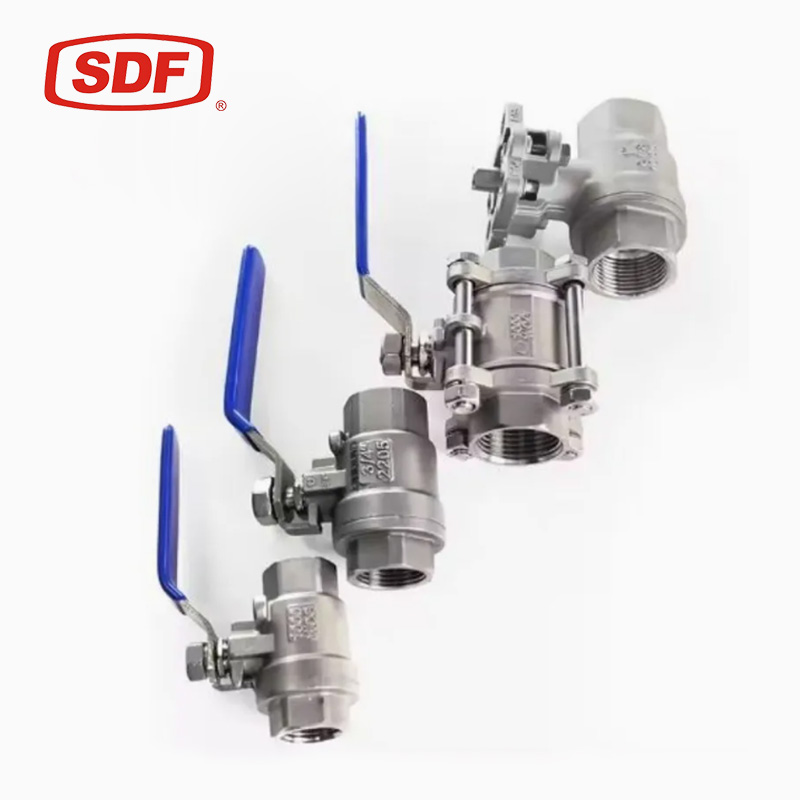 SDF Industrial Stainless Steel 2PC Ball Valve, 1/4" to 4" NPT BSP Threaded Floating Ball Valve for Water Control