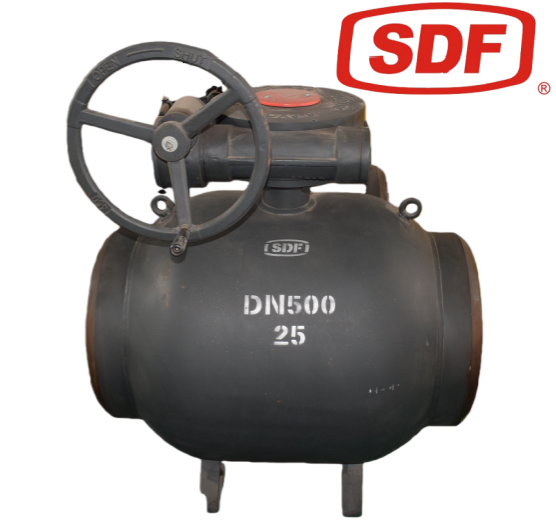 20 Inch DN500 PN25 Butt-Welded Body Ball Valve, Carbon Steel Fully Welded Ball Valve for District Heating and Gas Pipelines