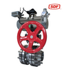 SDF Pneumatic Actuated Stainless Steel Ball Valve with Declutchable Manual Handwheel Override