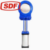 SDF Pneumatic Flanged Knife Gate Valve Ductile Iron Automated Slurry Valve for Wastewater and Industrial Applications