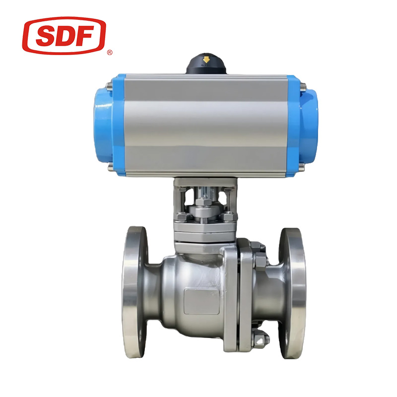 SDF 2-Piece Flanged Ball Valve with Pneumatic Actuator