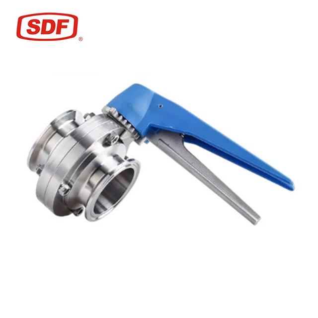 Food Grade Sanitary Butterfly Valve 1 Year Warranty