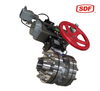 SDF Pneumatic Actuated Stainless Steel Ball Valve with Declutchable Manual Handwheel Override