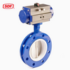 SDF Pneumatic Actuated Wafer Butterfly Valve, PTFE Lined Stainless Steel High-Performance Corrosion-Resistant Control Valve
