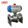 SDF 2-Piece Flanged Ball Valve with Pneumatic Actuator